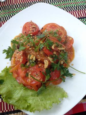 Tomato salad at The Moon - Old Bagan in Bagan