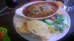 Aubergine, butternut and pepper bake at The New Crown in South Shields