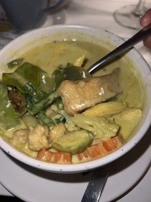 green curry  at Whitening in Koh Tao