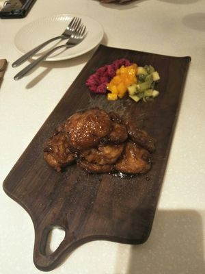 Banana fritters. at BMS Organics - Nanjing West in Shanghai