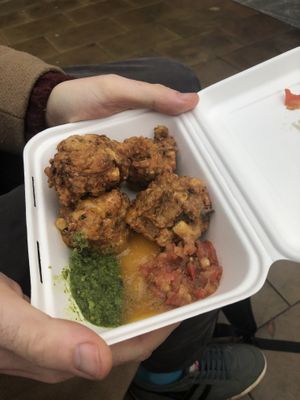 Pakora selection at Snackwallah in Newcastle Upon Tyne
