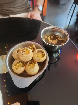 Pani puri  at Snackwallah in Newcastle Upon Tyne