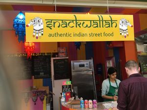 Sign at Snackwallah in Newcastle Upon Tyne