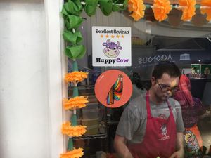 Prepping the food at Snackwallah in Newcastle Upon Tyne