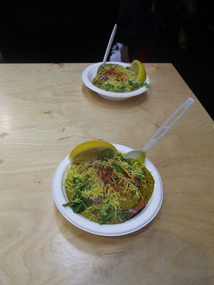 Two Samosa Daal  at Snackwallah in Newcastle Upon Tyne
