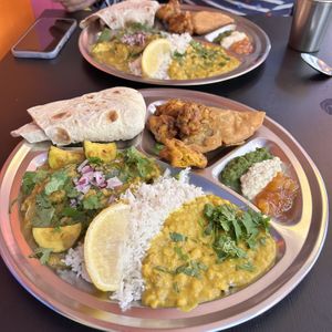 Curry of the day banquet   at Snackwallah in Newcastle Upon Tyne