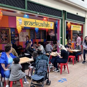 Smallish seating area  at Snackwallah in Newcastle Upon Tyne