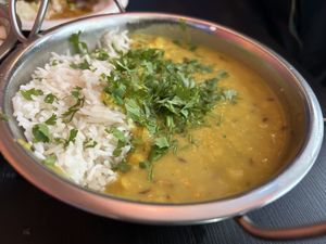 Dhal with rice   at Snackwallah in Newcastle Upon Tyne