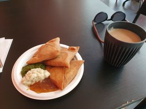 Samosas and Masala Chai at Snackwallah in Newcastle Upon Tyne