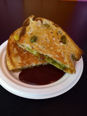 Mumbai Sandwich with chutney! at Snackwallah in Newcastle Upon Tyne