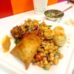 Maharajah’s banquet and masala chai - yum!  at Snackwallah in Newcastle Upon Tyne