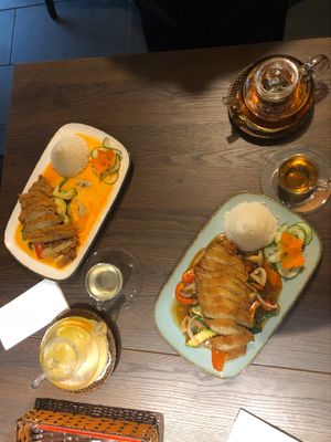 Seitan with rice at Chay Viet Tadilen Restaurant in Wurzburg