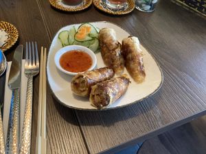 Fried rolles at Chay Viet Tadilen Restaurant in Wurzburg