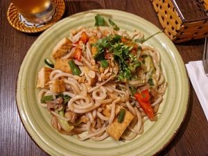 Gebratene Udonnudeln mit Seitan und Tofu at Chay Viet Tadilen Restaurant in Wurzburg