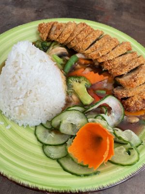 Vegane Ente in Sojasoße  at Chay Viet Tadilen Restaurant in Wurzburg