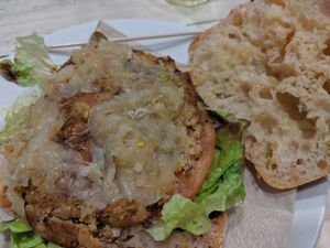 Worst veggie burger maybe ever. Definitely worst in Europe. at La Pau in Figueres