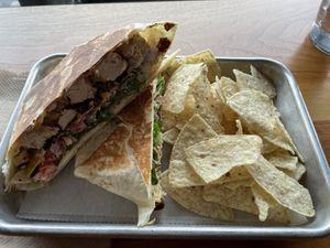 Chickun Bacun Ranch Crunchwrap  at Leguminati Vegan Eatery in Orlando