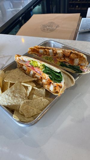 Buffalo crunch wrap  at Leguminati Vegan Eatery in Orlando