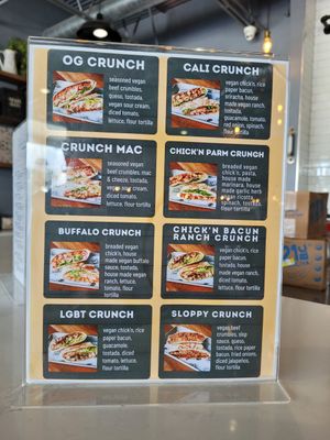 Menu at Leguminati Vegan Eatery in Orlando