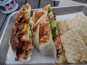 Sorry, started eating one before I took the picture.  🤣 at Leguminati Vegan Eatery in Orlando