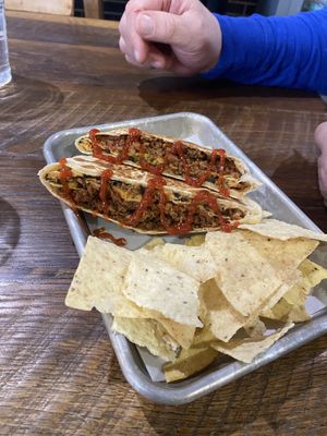 Sloppy Joe crunch wrap  at Leguminati Vegan Eatery in Orlando
