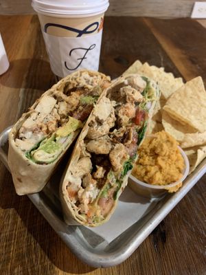 Cali Crunch with Queso and Chips  at Leguminati Vegan Eatery in Orlando