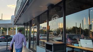 outside at Leguminati Vegan Eatery in Orlando