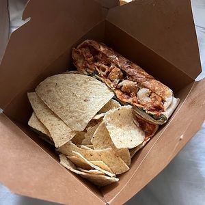 chick'n parm crunch at Leguminati Vegan Eatery in Orlando