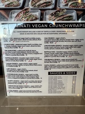 Great menu  at Leguminati Vegan Eatery in Orlando