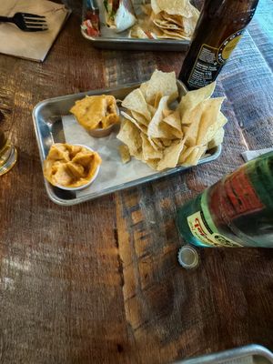 Chips with Queso at Leguminati Vegan Eatery in Orlando