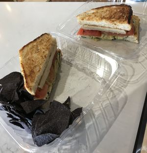 Spinach/artichoke panini. at Leguminati Vegan Eatery in Orlando