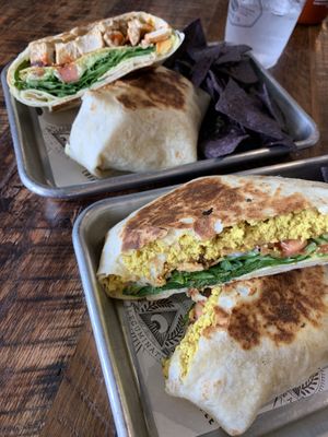 Cali and a breakfast wrap at Leguminati Vegan Eatery in Orlando