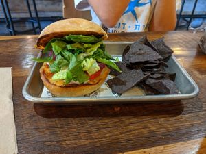 Bagel sandwich at Leguminati Vegan Eatery in Orlando