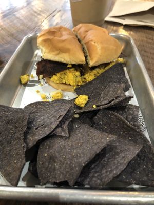 Breakfast tofu sandwich  at Leguminati Vegan Eatery in Orlando