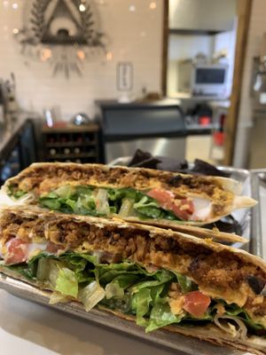 Crunchwrap at Leguminati Vegan Eatery in Orlando