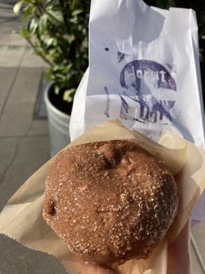 Mexican hot chocolate donut at Donut Farm in San Francisco