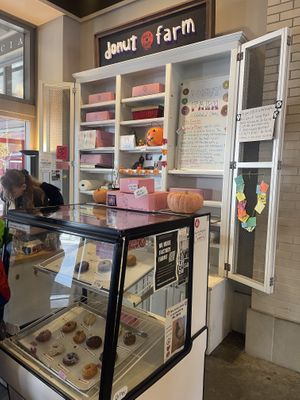 Small stand set up   at Donut Farm in San Francisco