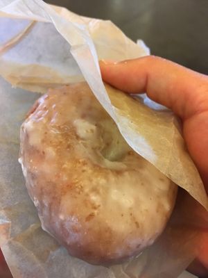 Candycap mushroom donut ($3.50, tastes like maple glaze) at Donut Farm in San Francisco