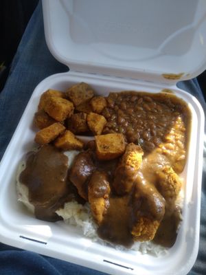 Smothered southern chicken at Binge Kitchen in San Antonio