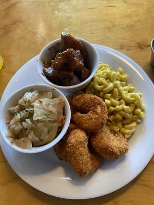 Shrimp meal at Binge Kitchen in San Antonio