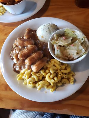Smothered fried chick'n at Binge Kitchen in San Antonio