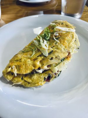 Made to order omelette   at Binge Kitchen in San Antonio