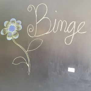 Chalk board wall at Binge Kitchen in San Antonio