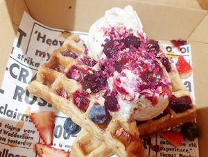 Waffles at Rustik Cafe in Benalla