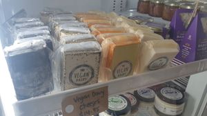 Vegan cheeses at Rustik Cafe in Benalla