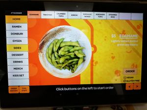 Edamame Side at Susuru Ramen & Gyoza in Newcastle