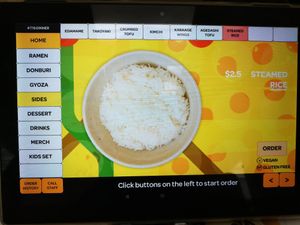 Steamed Rice at Susuru Ramen & Gyoza in Newcastle