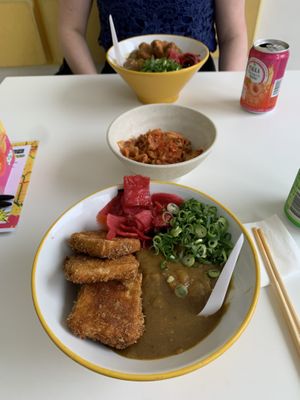 Vegan curry donburi at Susuru Ramen & Gyoza in Newcastle