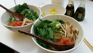 Vegan ramen at Susuru Ramen & Gyoza in Newcastle