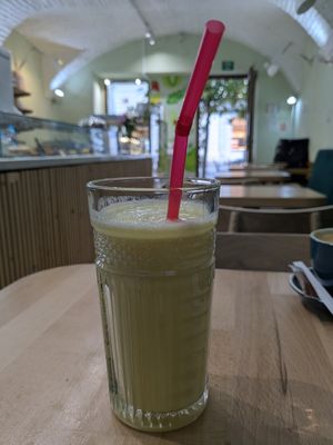 Pineapple smoothie at Naturo Healthy Food in Sibiu